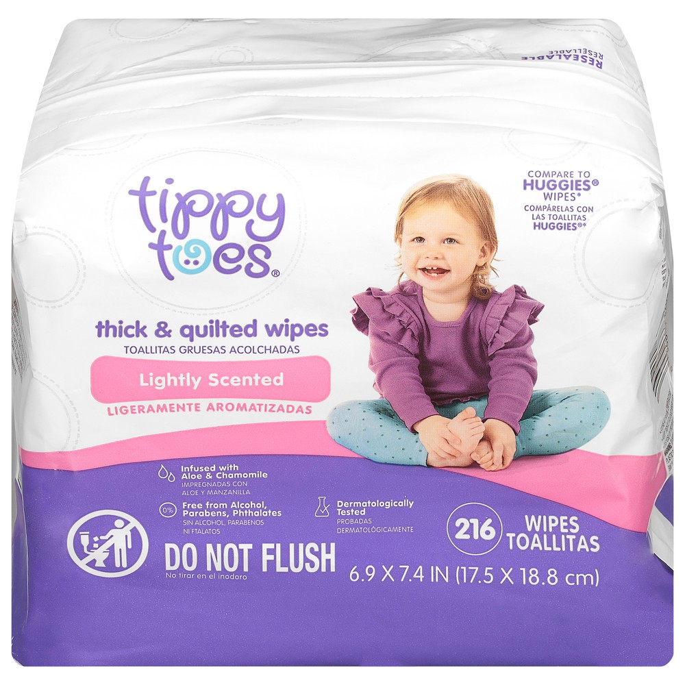 TIPPY TOES SCENTED BABY WIPES 72 COUNT