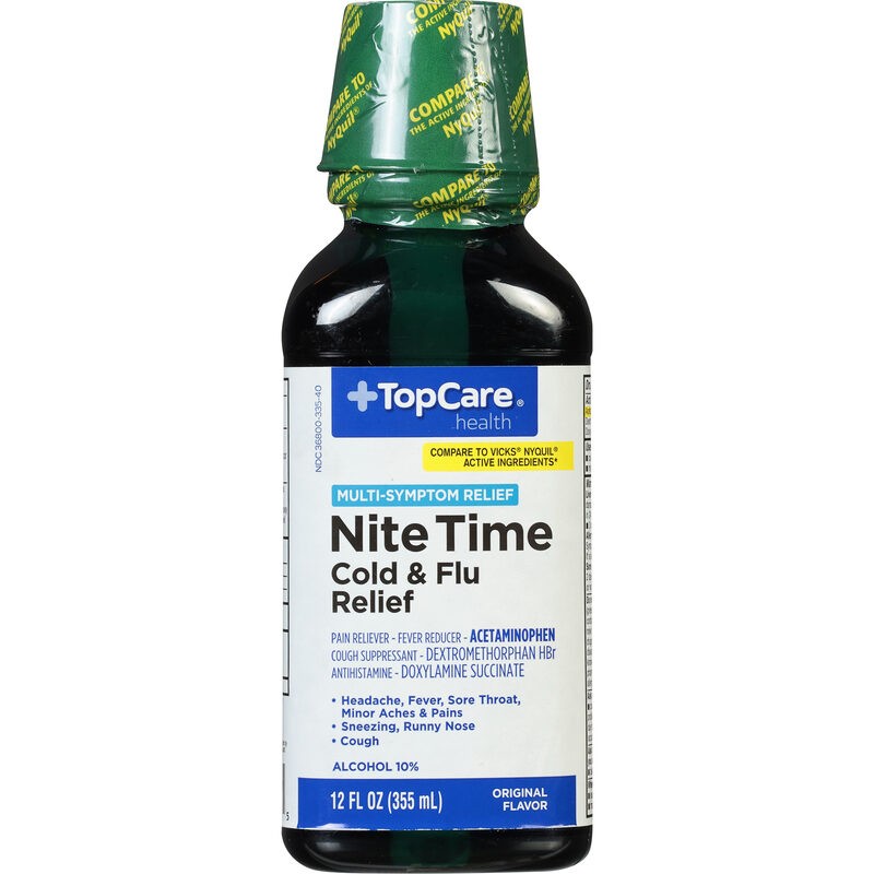 TOP CARE COLD/FLU NITE ORIG 8 OZ