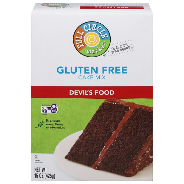 FULL CIRCLE CAKE MIX GF DEVILS FOOD 15 OZ