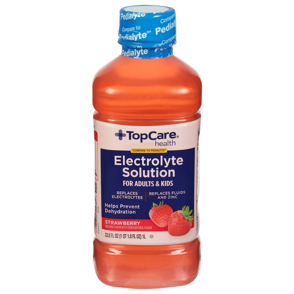 TOP CARE ELECTROLYTE STRAWB 33.8 OZ