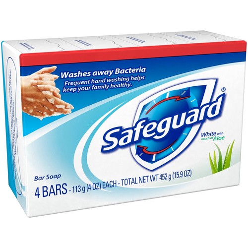 SAFEGUARD ALOE SOAP BAR 4 Pack 16 OZ