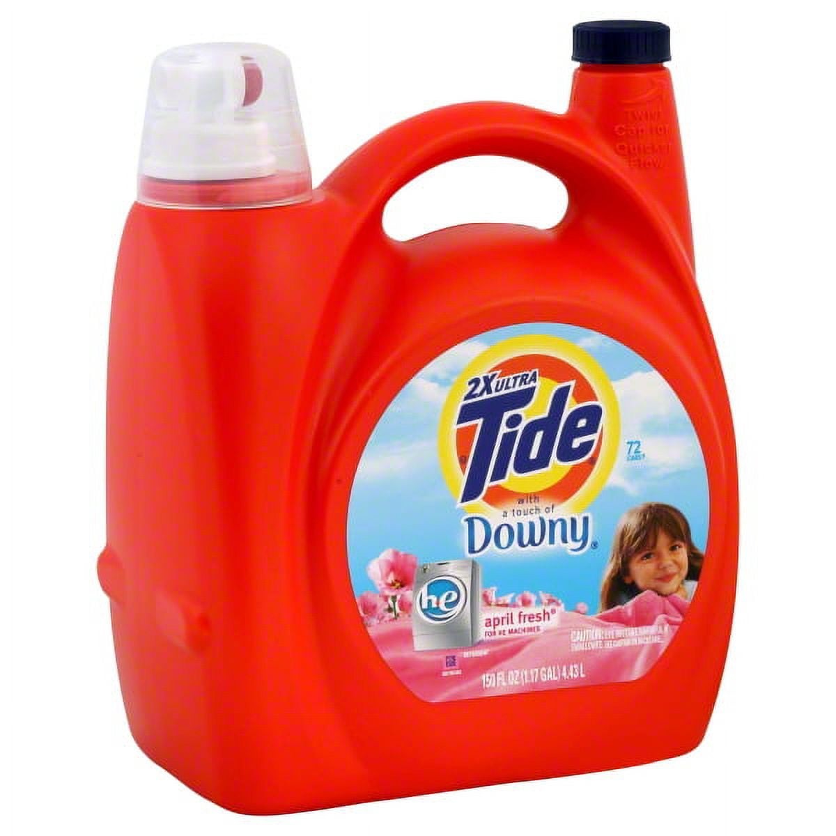 Tide April Fresh With Downy Laundry Liquid Soap 1.17 GALLON