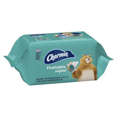 CHARMIN FLUSHABLE WIPES 80 CT
