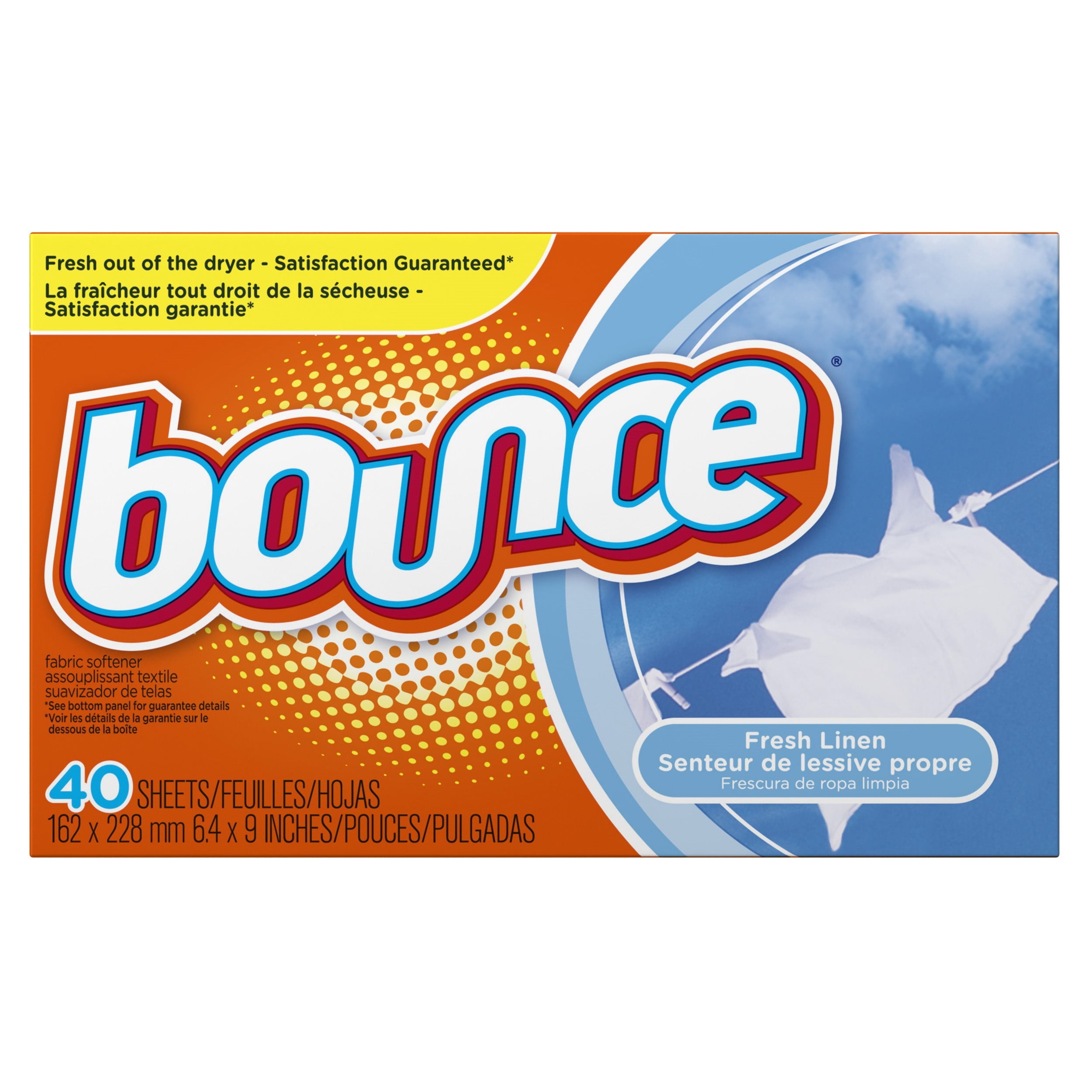 BOUNCE SHEETS SOFTNER SINGLE 40 COUNT