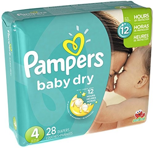Pampers Baby Dry Diapers, Size 4 28 COUNT