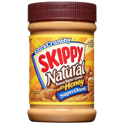 SKIPPY NATURAL PEANUT BUTTER W/HONEY 15 OZ