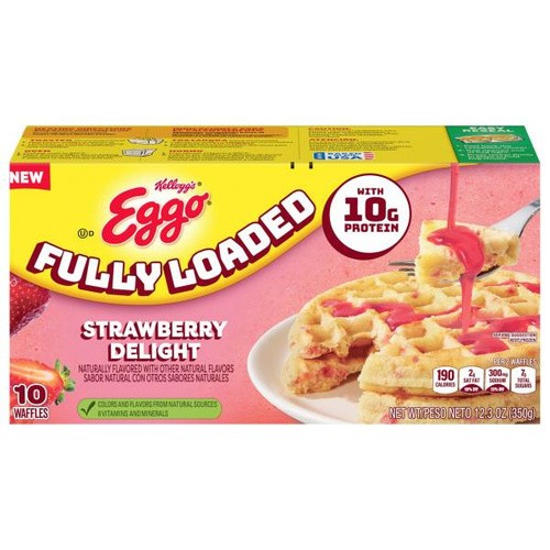 Eggo Loaded Strawberry Waffles 12.3 Oz