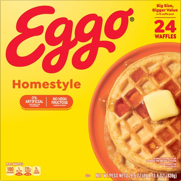 KELLOGGS EGGO HOMSTYLE WAFFLE 24 COUNT