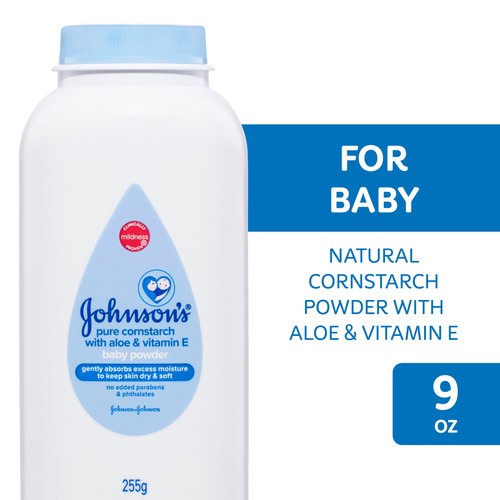 JHONSONS BABY POWDER ALOE & VITAMIN 9 OZ