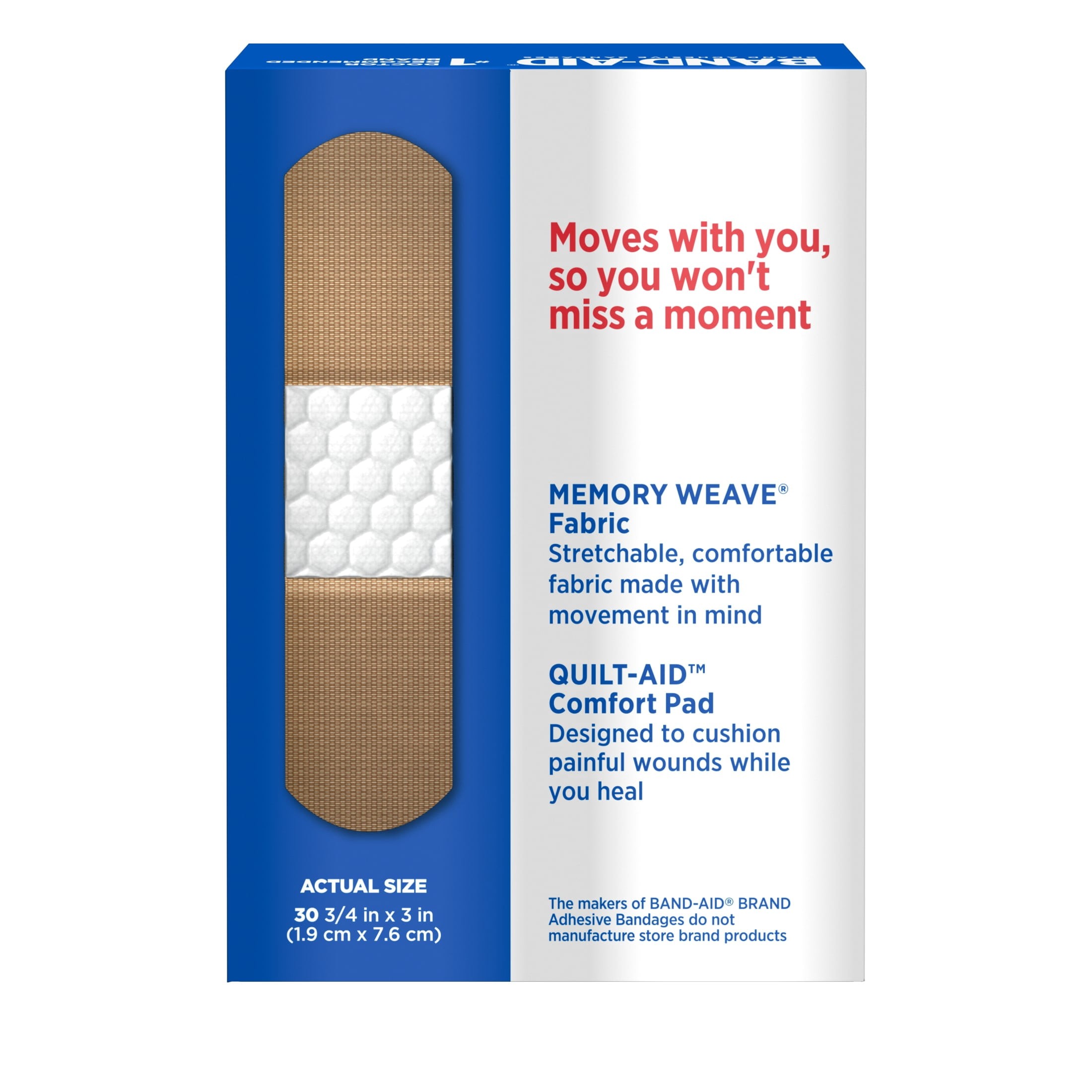 Band  Aid Flexible Fabric Adhesive Bandages 30 COUNT