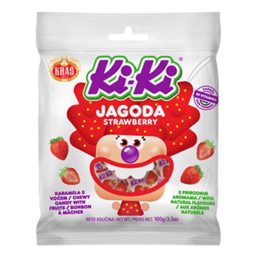 KRAS KI KI CANDY STRAWBERRY 100 GM