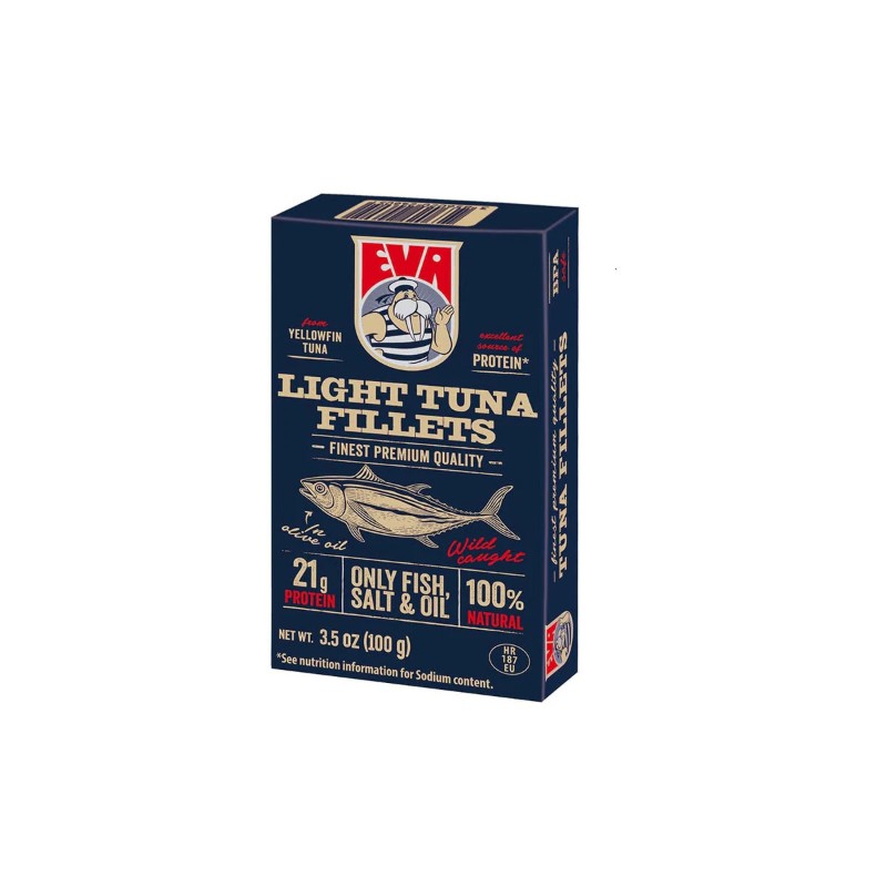 EVA TUNA FILLETS LIGHT 100 GM