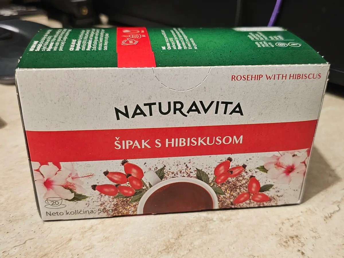 NATURAVITA TEA ROSE HIP WITH HIBISCUS 50 GM