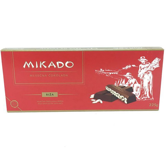 MIKADO RIZA RICE CHOCOLATE 225 GM
