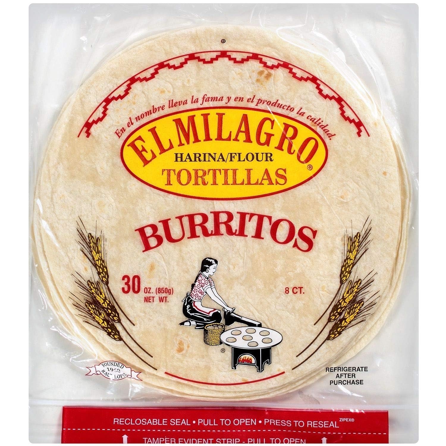 El Milagro Flour Burritos 30 Oz