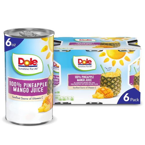 DOLE PINEAPPLE/MANGO JUICE 6 PACK