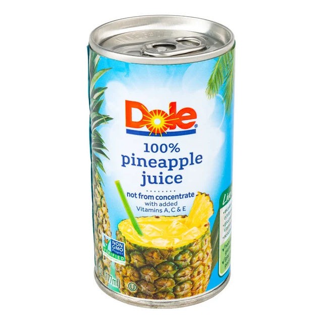 DOLE JUICE PINEAPPLE 6 OZ
