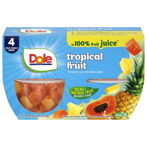 DOLE FTG TROPICAL FRUIT IN JUICE 4 PACK