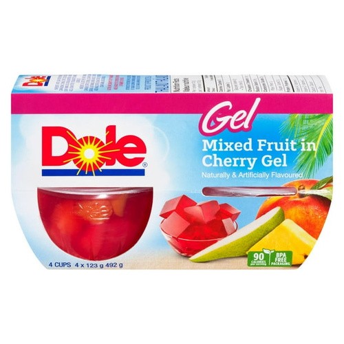 DOLE FTG S/F MIX FRUIT CHERRY GEL 4 PACK