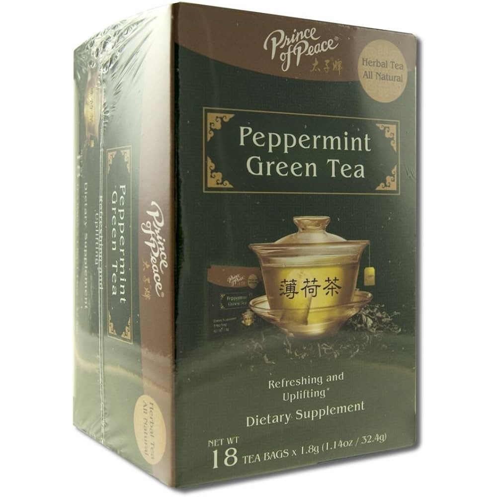 PRINCE OF PEACE PEPPERMEINT GREEN TEA 18 Each