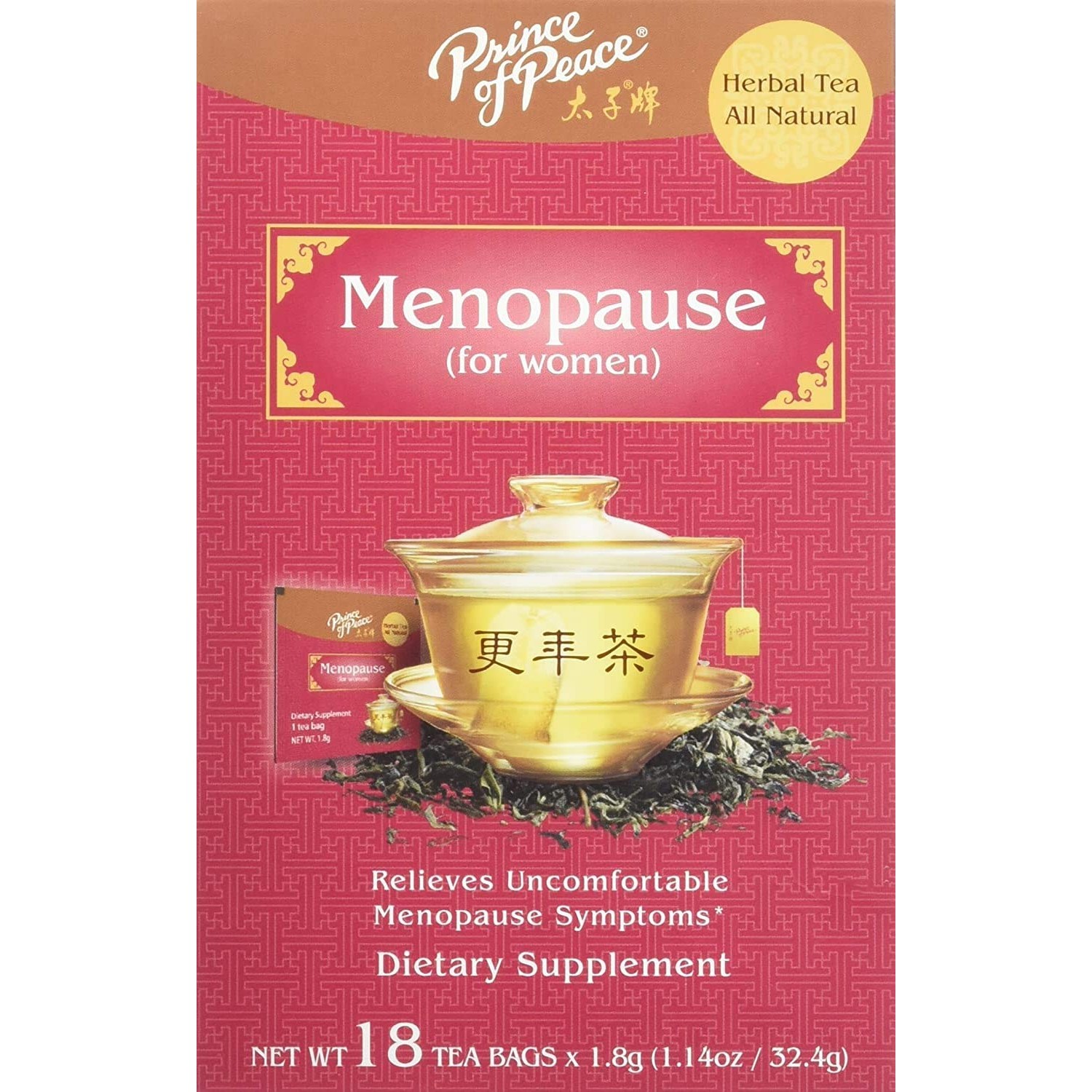 PRINCE OF PEACE MENOPAUSE FOR WOMEN TEA 18 Each