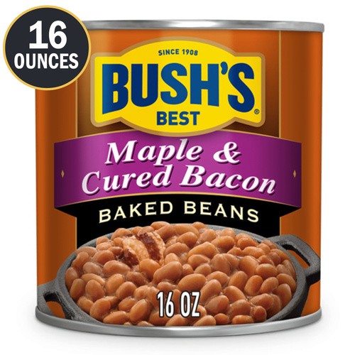 BUSHS BAKED BEANS MAPLE CURED BACON 16 OZ