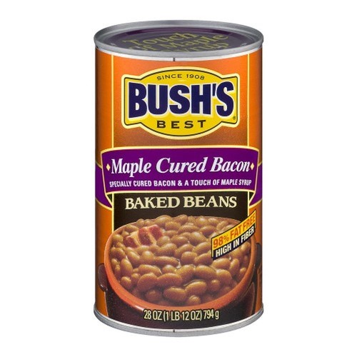 BUSHS BAKED BEANS MAPLE CURED BACON 28 OZ