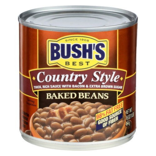 BUSHS BAKED BEANS COUNTRY STYLE 16 OZ
