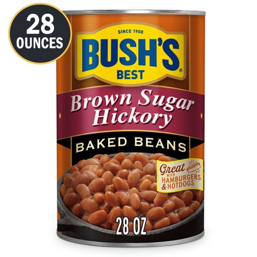 BUSHS BAKED BEANS HICKORY 28 OZ