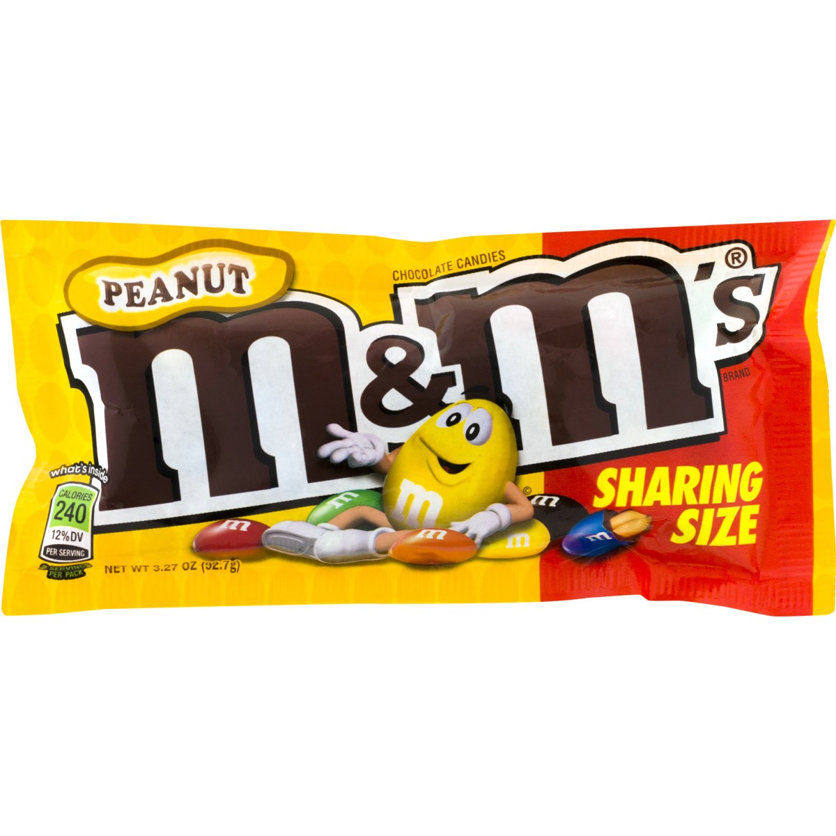 M&M's Peanut Milk Chocolate Candy Share Size  3.27 OZ