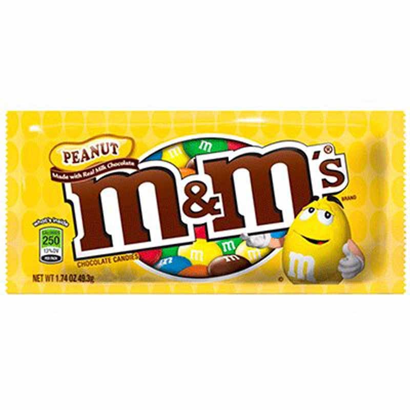 M&M's Peanut Chocolate Candies 1.74 OZ