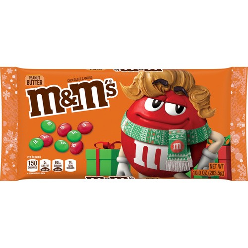 M&M PEANUT RED & GRE 10 OZ