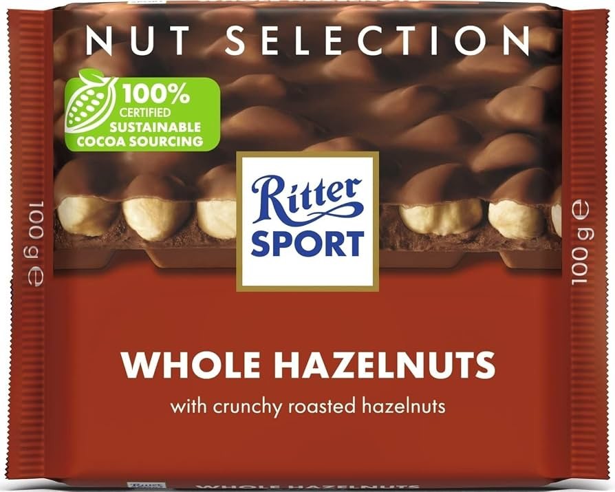 RITTER SPORT HAZELNUT 100 GM