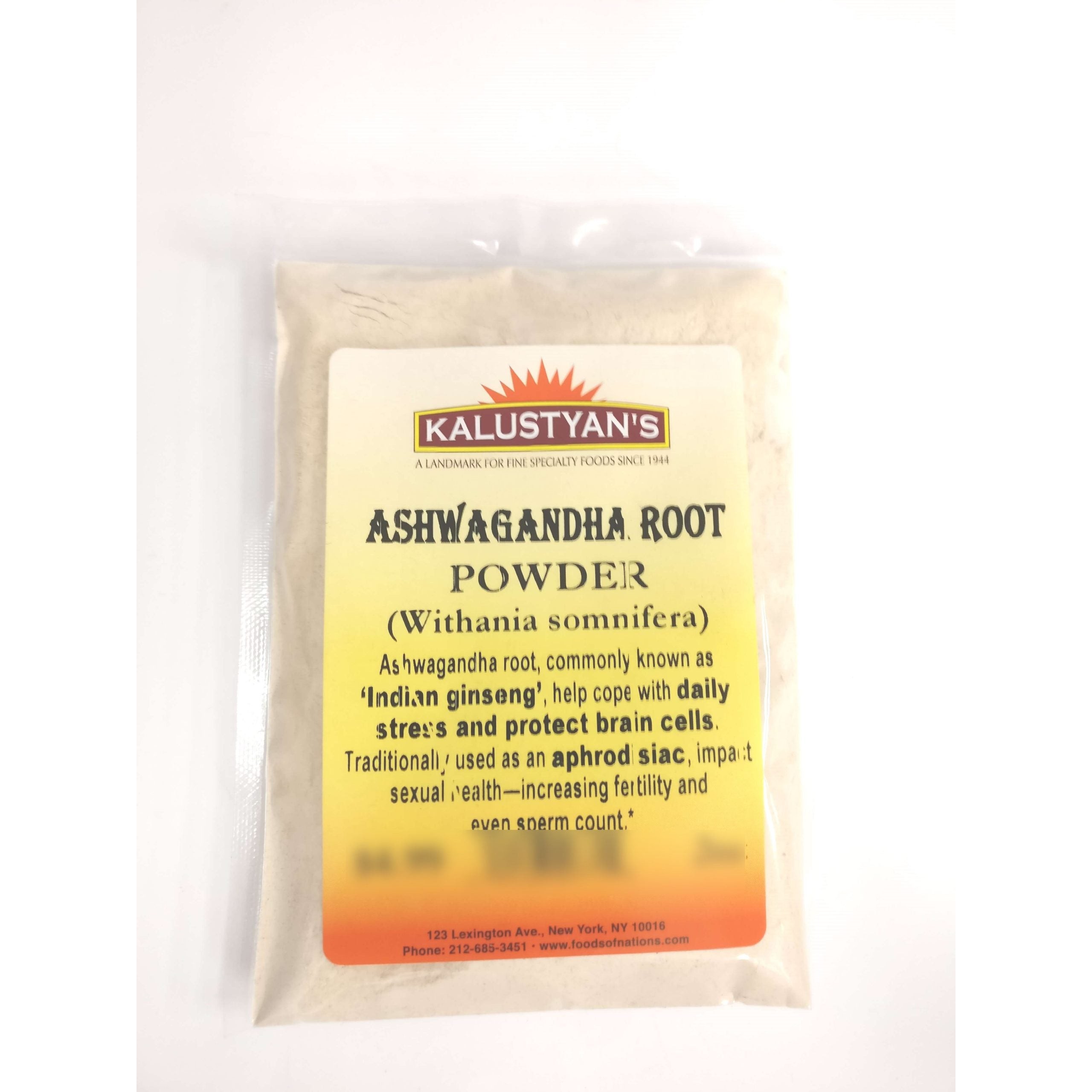 KALUSTYANS ASHWAGANDHA ROOT POWDER 0.13 Lbs