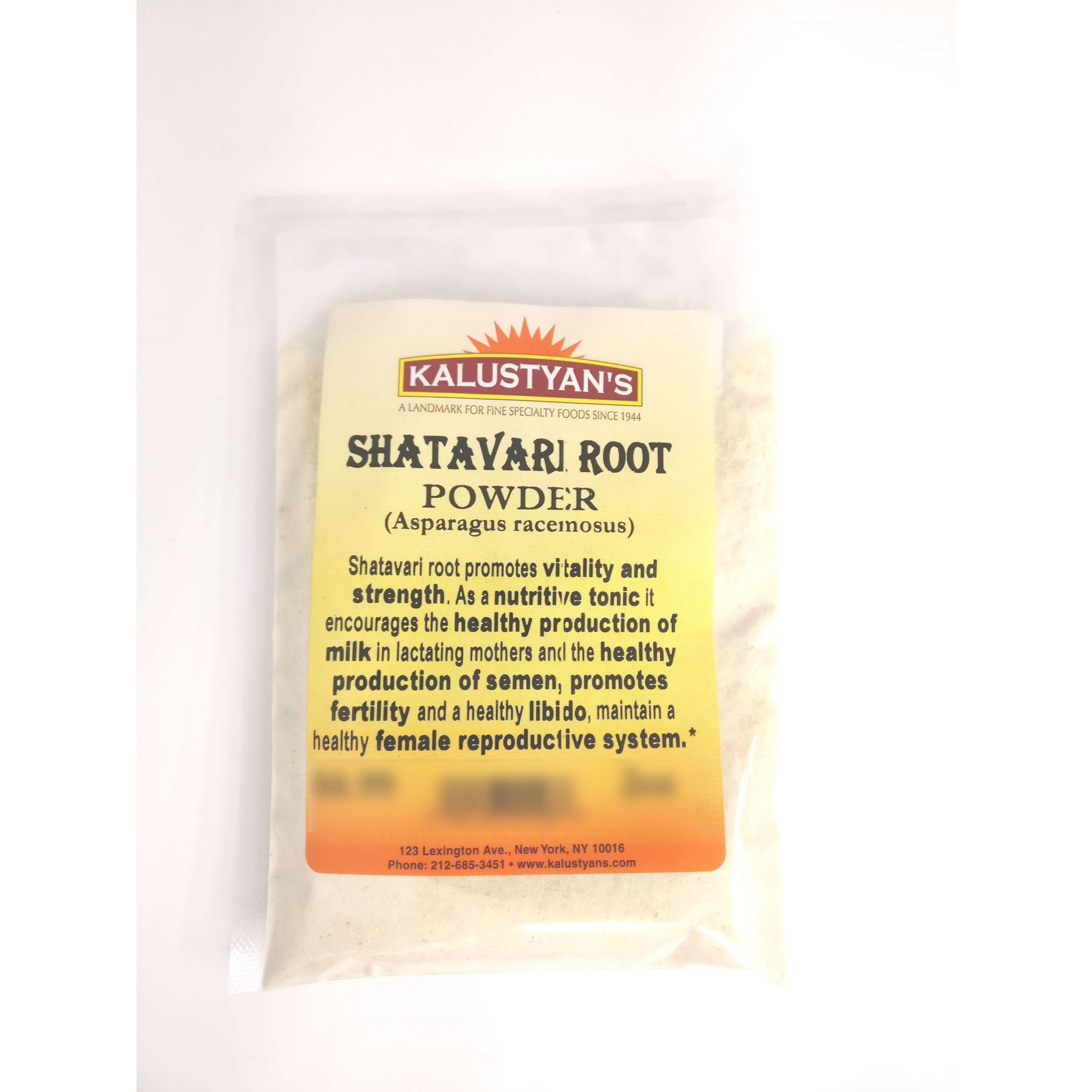 KALUSTYANS SHATAVARI ROOT POWDER 0.38 Lbs