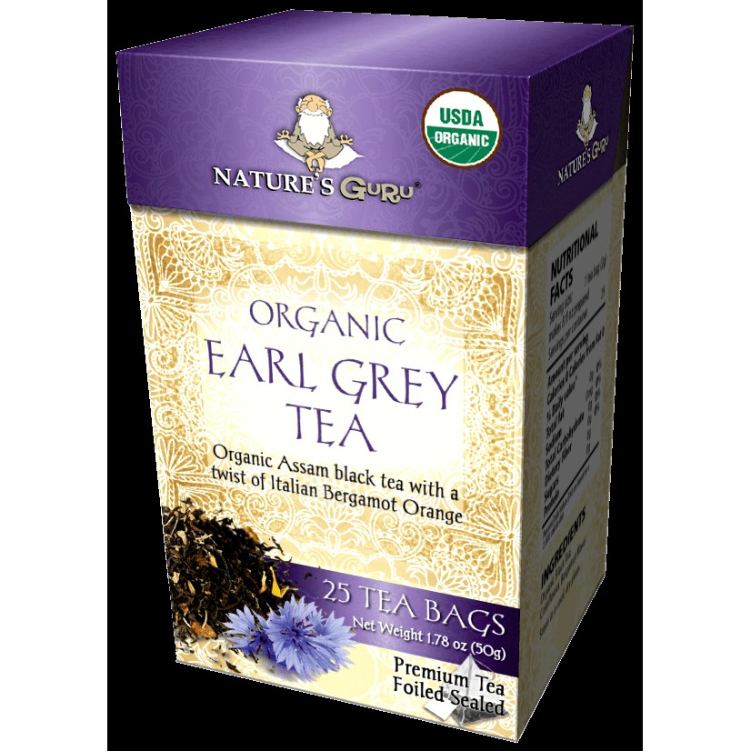 NATURES GURU ORGANIC EARL GREY 25 BAG
