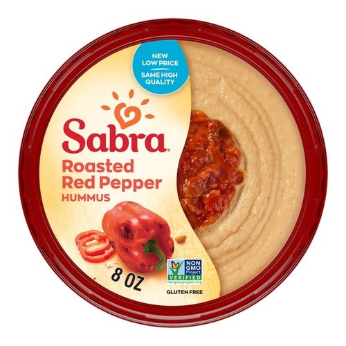 SABRA ROASTED RED PEPPER HUMMUS          8 OZ