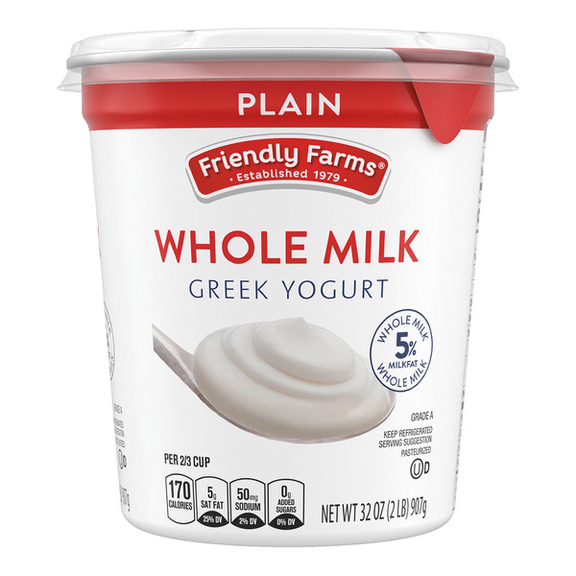 FF Whole Milk Greek Yogurt 32 Oz