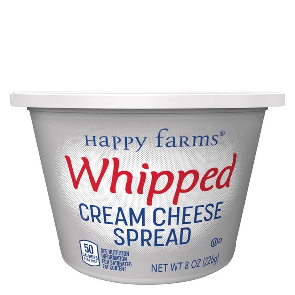 WHIPPED CREAM CHEESE SPREAD HAPPY FARMS 8 OZ