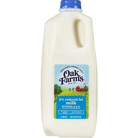 MILK FF 2% 0.5 GALLON