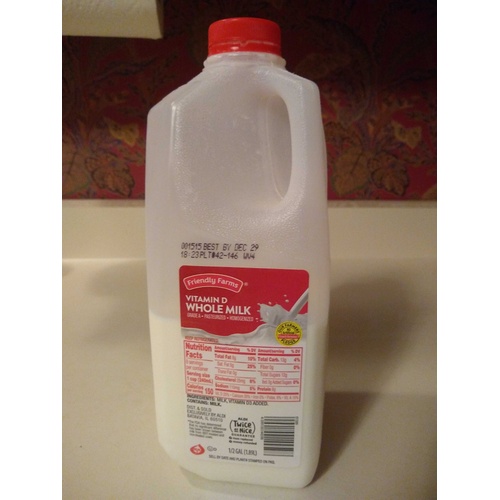 Milk 1\2 1/2 Gallon
