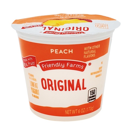 FF ORG PEACH YOGURT 6 Oz