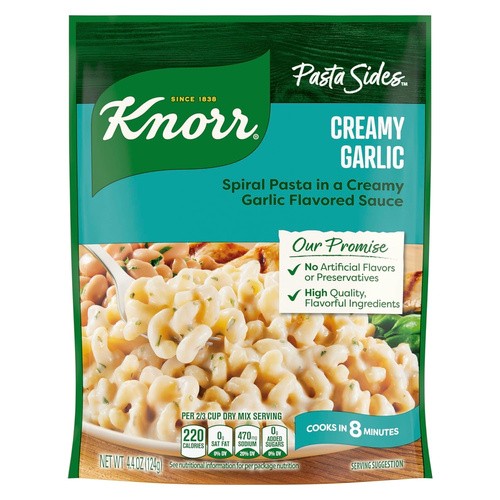 KNORR PASTA SIDES CREAMY GARLIC 4.4 OZ