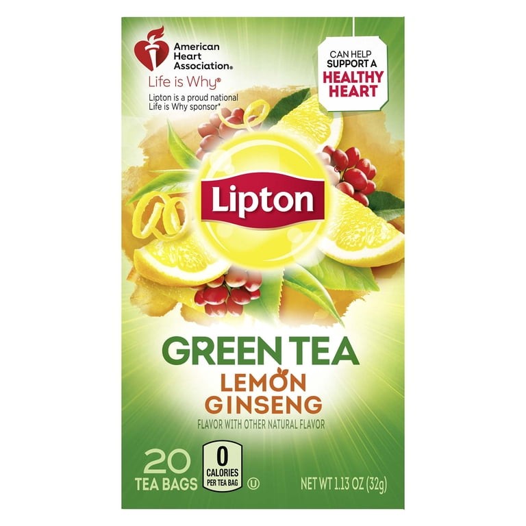 LIPTON GREEN TEA LEMON GINSENG 20 BAG