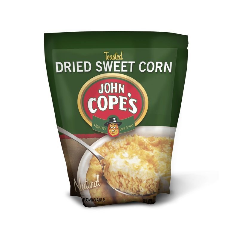 JOHN COPES TOASTED DRIED SWEET CORN 0.23 Lbs