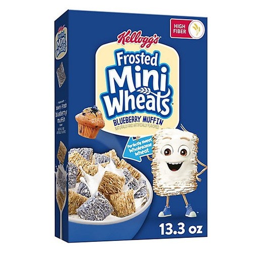 KELLOGGS BLUEBERRY MINI WHEATS           13.3 OZ