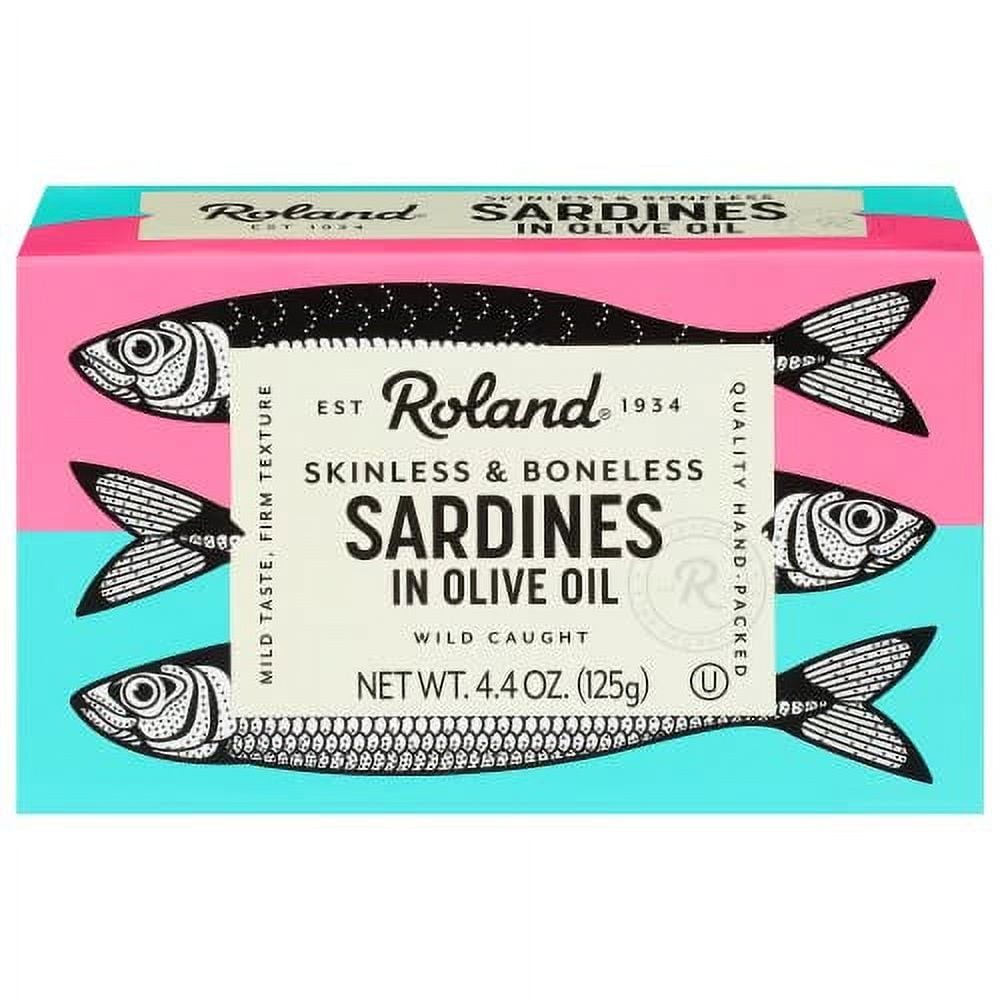 ROLAND SARDINES IN OLIVE OIL SKINLESS BONELESS 0.25 Lbs