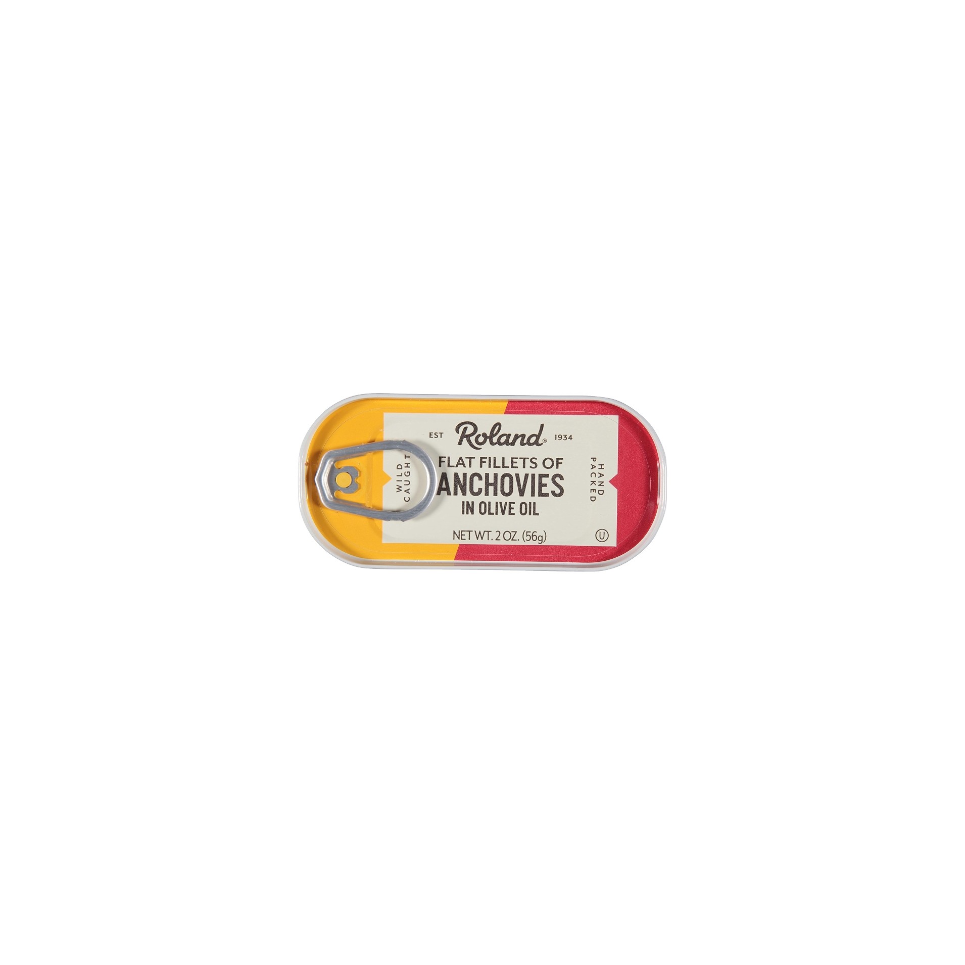 ROLAND FLAT FILLETS OF ANCHOVIES IN OLIVE OIL, SALT ADDED 0.13 Lbs