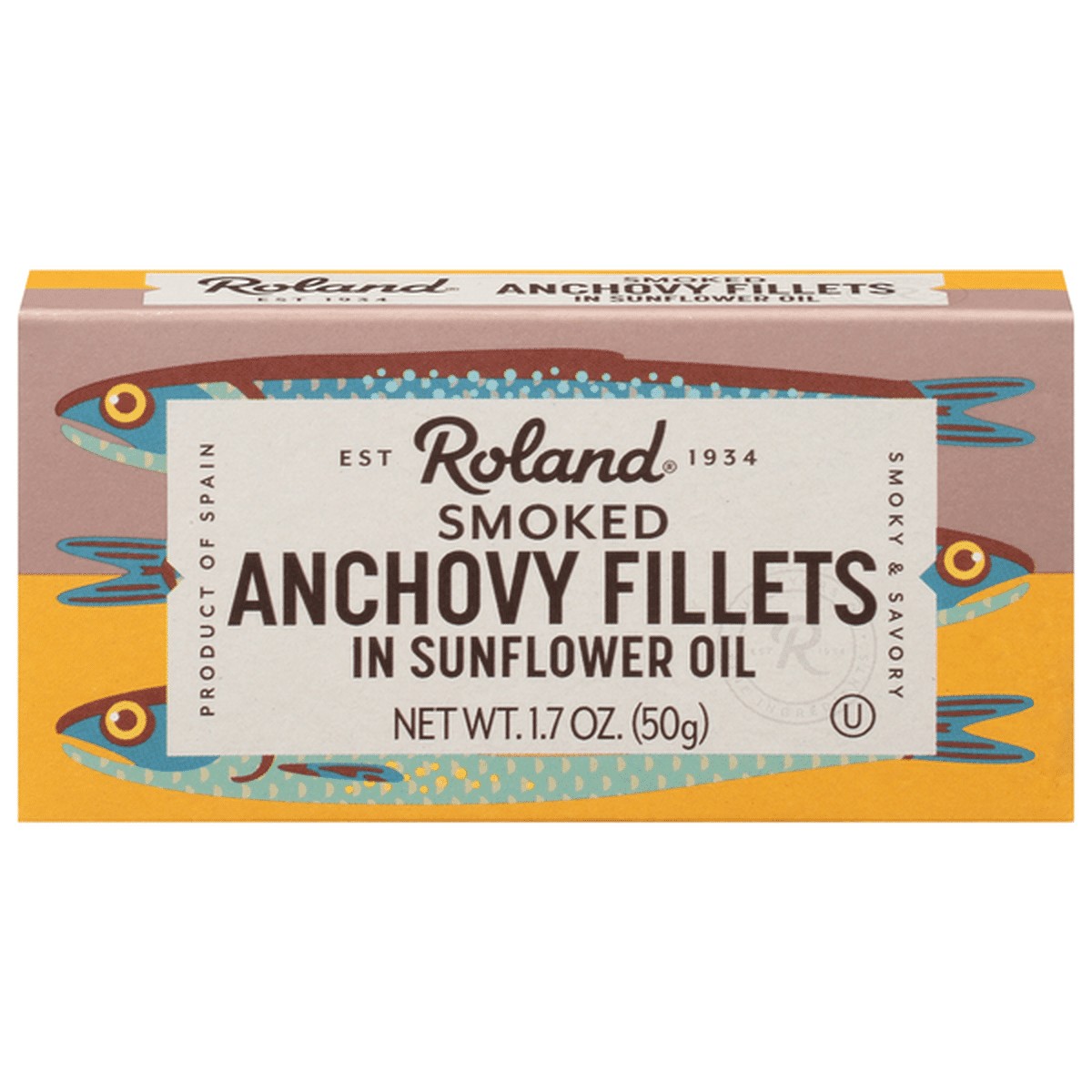 ROLAND SMOKED ANCHOVY FILLETS 0.06 Lbs