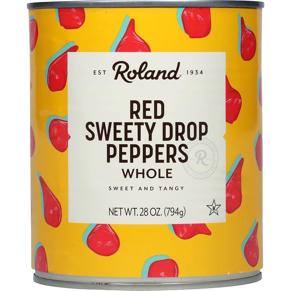 ROLAND RED SWEETY DROP PEPPERS WITH VINEGAR 1.75 Lbs